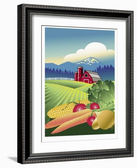 Country Vegetable Farm-Linda Braucht-Framed Giclee Print