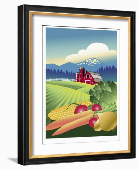 Country Vegetable Farm-Linda Braucht-Framed Giclee Print