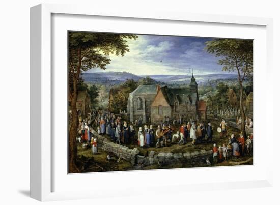 Country Wedding, 1621-1623-Jan Brueghel the Elder-Framed Giclee Print