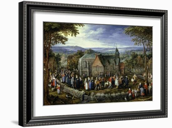 Country Wedding, 1621-1623-Jan Brueghel the Elder-Framed Giclee Print