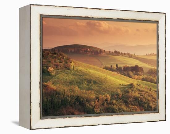 Countryside at Sunset, Volterra, Tuscany, Italy, Europe-Patrick Dieudonne-Framed Premier Image Canvas