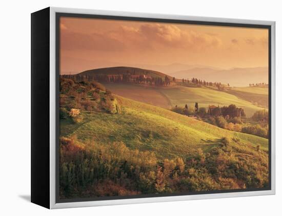 Countryside at Sunset, Volterra, Tuscany, Italy, Europe-Patrick Dieudonne-Framed Premier Image Canvas