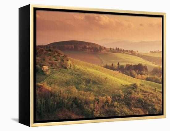 Countryside at Sunset, Volterra, Tuscany, Italy, Europe-Patrick Dieudonne-Framed Premier Image Canvas