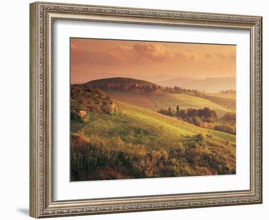 Countryside at Sunset, Volterra, Tuscany, Italy, Europe-Patrick Dieudonne-Framed Photographic Print