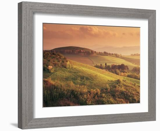 Countryside at Sunset, Volterra, Tuscany, Italy, Europe-Patrick Dieudonne-Framed Photographic Print