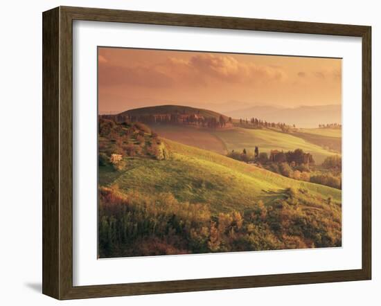 Countryside at Sunset, Volterra, Tuscany, Italy, Europe-Patrick Dieudonne-Framed Photographic Print