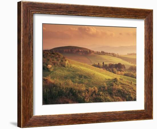 Countryside at Sunset, Volterra, Tuscany, Italy, Europe-Patrick Dieudonne-Framed Photographic Print