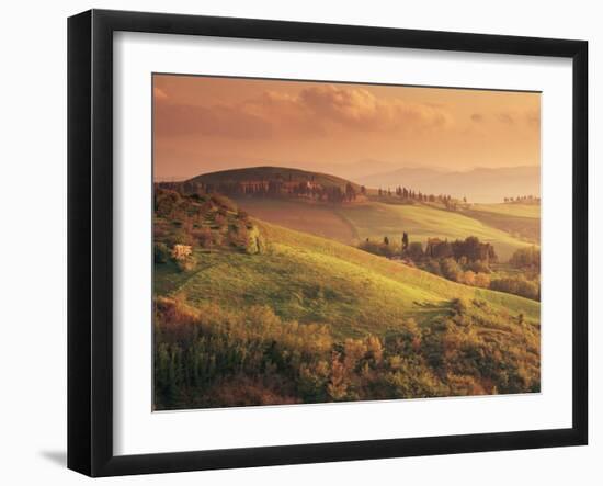 Countryside at Sunset, Volterra, Tuscany, Italy, Europe-Patrick Dieudonne-Framed Photographic Print