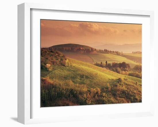 Countryside at Sunset, Volterra, Tuscany, Italy, Europe-Patrick Dieudonne-Framed Photographic Print