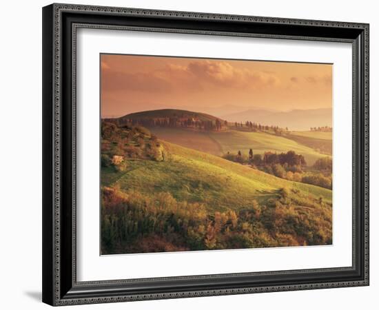 Countryside at Sunset, Volterra, Tuscany, Italy, Europe-Patrick Dieudonne-Framed Photographic Print