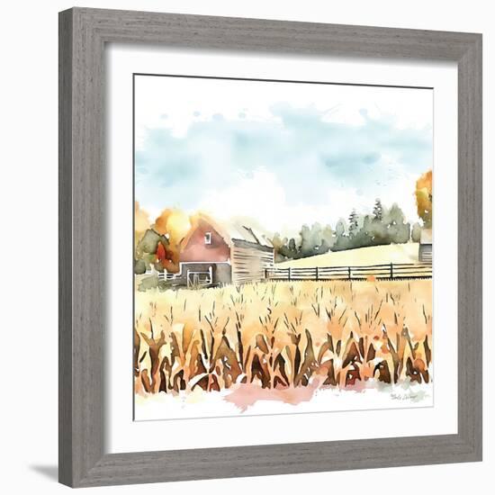 Countryside Autumn Barn I-Nicole DeCamp-Framed Art Print