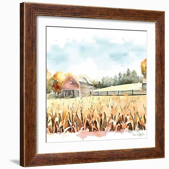 Countryside Autumn Barn I-Nicole DeCamp-Framed Art Print