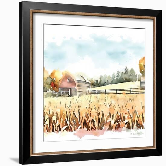 Countryside Autumn Barn I-Nicole DeCamp-Framed Art Print