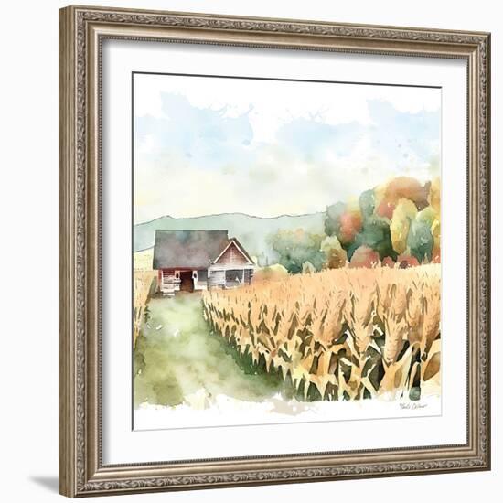 Countryside Autumn Barn II-Nicole DeCamp-Framed Art Print