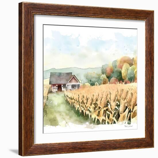 Countryside Autumn Barn II-Nicole DeCamp-Framed Art Print