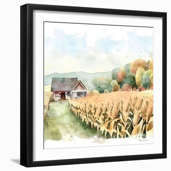 Countryside Autumn Barn II-Nicole DeCamp-Framed Art Print