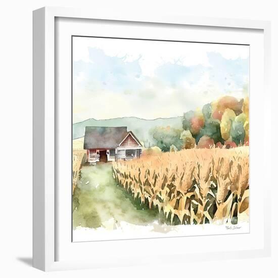 Countryside Autumn Barn II-Nicole DeCamp-Framed Art Print