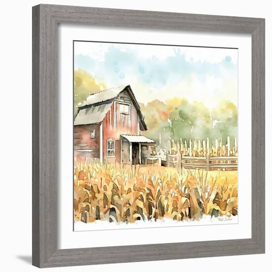 Countryside Autumn Barn III-Nicole DeCamp-Framed Art Print