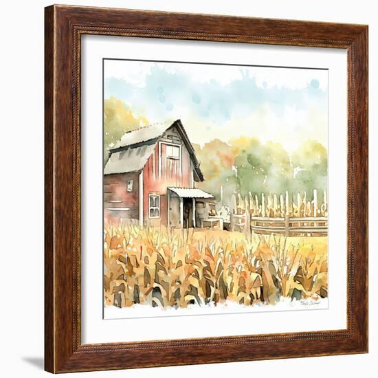 Countryside Autumn Barn III-Nicole DeCamp-Framed Art Print