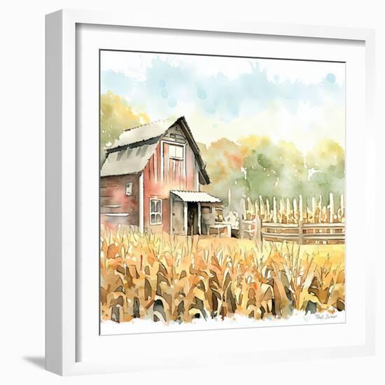 Countryside Autumn Barn III-Nicole DeCamp-Framed Art Print