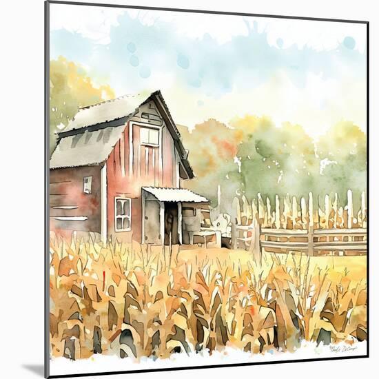 Countryside Autumn Barn III-Nicole DeCamp-Mounted Art Print