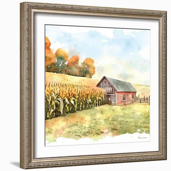Countryside Autumn Barn IV-Nicole DeCamp-Framed Art Print