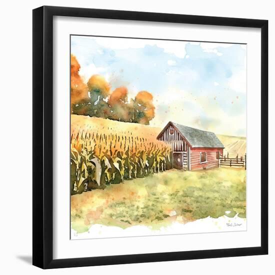 Countryside Autumn Barn IV-Nicole DeCamp-Framed Art Print