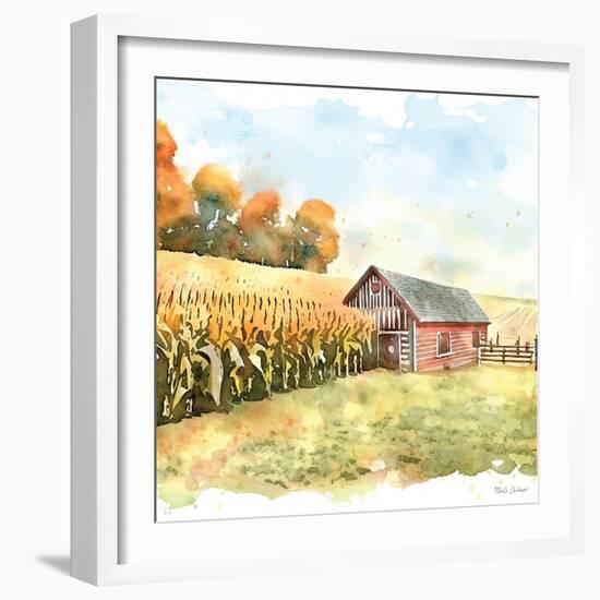 Countryside Autumn Barn IV-Nicole DeCamp-Framed Art Print