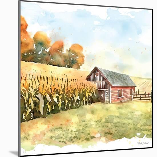 Countryside Autumn Barn IV-Nicole DeCamp-Mounted Art Print