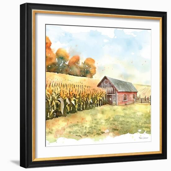 Countryside Autumn Barn IV-Nicole DeCamp-Framed Art Print