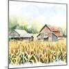 Countryside Autumn Barn V-Nicole DeCamp-Mounted Art Print