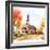 Countryside Autumn Church II-Nicole DeCamp-Framed Art Print