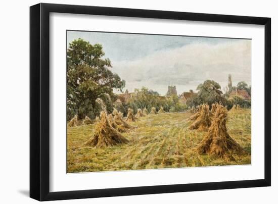 Countryside Field 1906-George S Elgood-Framed Art Print