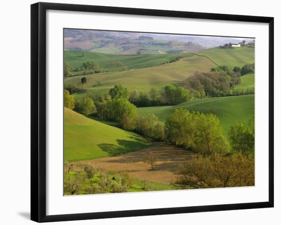 Countryside in Val d'Orcia-Dennis Degnan-Framed Photographic Print