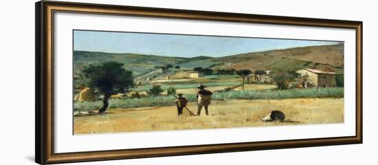 Countryside with Peasants-Simon Quaglio-Framed Giclee Print