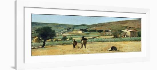 Countryside with Peasants-Simon Quaglio-Framed Giclee Print