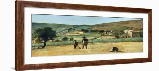 Countryside with Peasants-Simon Quaglio-Framed Giclee Print