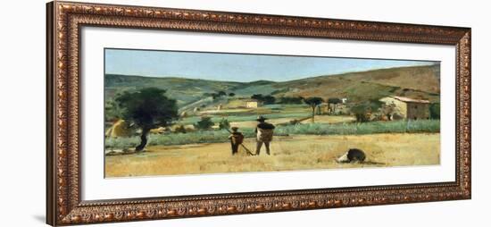 Countryside with Peasants-Simon Quaglio-Framed Giclee Print