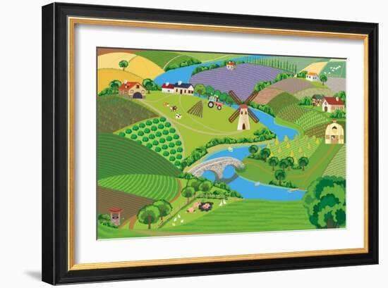 Countryside-Milovelen-Framed Art Print