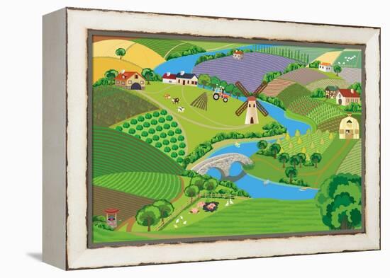 Countryside-Milovelen-Framed Stretched Canvas