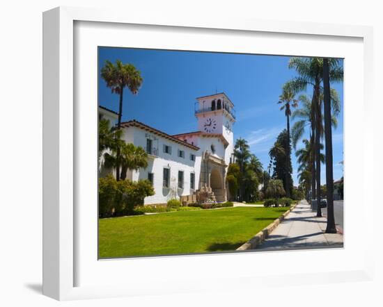 County Courthouse, Santa Barbara, California, USA-Alan Copson-Framed Photographic Print