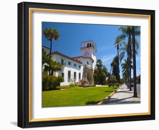 County Courthouse, Santa Barbara, California, USA-Alan Copson-Framed Photographic Print