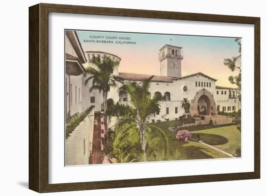 County Courthouse, Santa Barbara, California-null-Framed Art Print