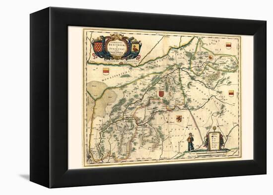 County Of Bentheim, And Steinfurt-Willem Janszoon Blaeu-Framed Stretched Canvas