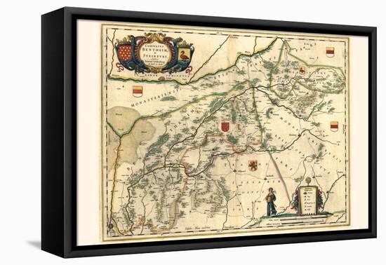 County Of Bentheim, And Steinfurt-Willem Janszoon Blaeu-Framed Stretched Canvas
