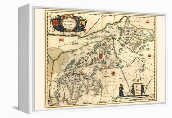 County Of Bentheim, And Steinfurt-Willem Janszoon Blaeu-Framed Stretched Canvas