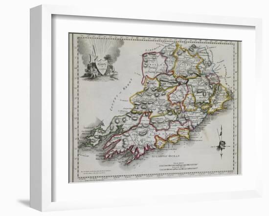 County of Cork, from New and Correct Irish Atlas, c. 1825-null-Framed Giclee Print