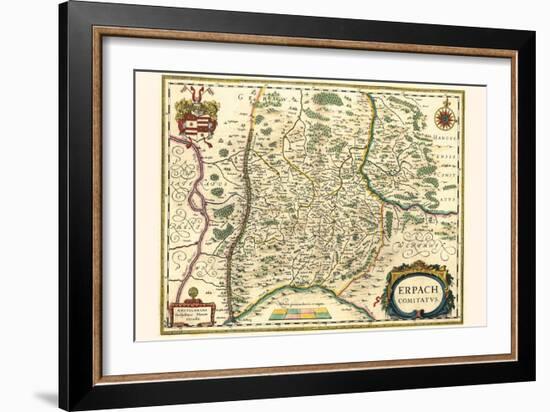 County Of Erbach, Germany-Willem Janszoon Blaeu-Framed Art Print