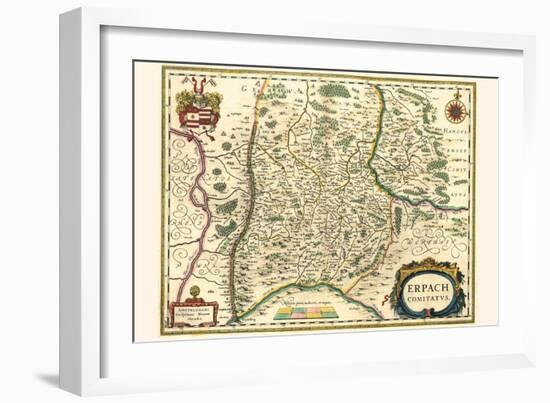 County Of Erbach, Germany-Willem Janszoon Blaeu-Framed Art Print