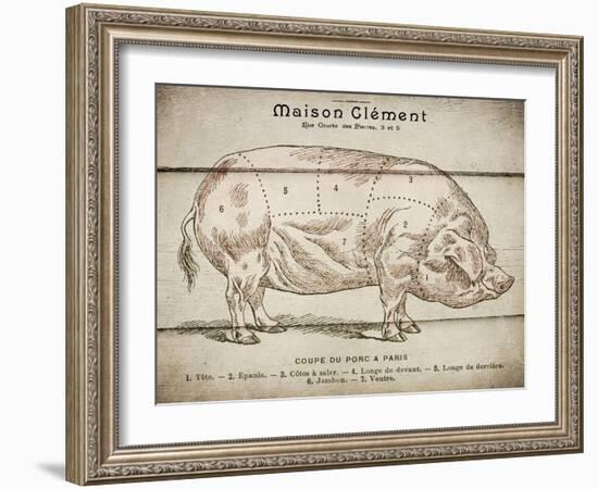 Coupe Du Porc-Tina Carlson-Framed Art Print